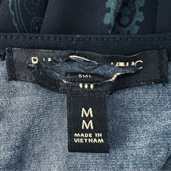 Banana Republic Factory Jersey Wrap Dress Size M Womens Blue Paisley Print - Picture 8 of 9